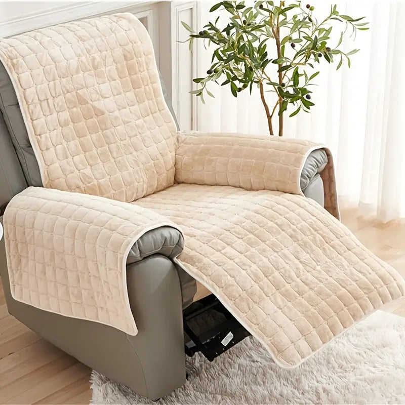 Plush Non-Slip Velvet Recliner Chair Cover (1pc)