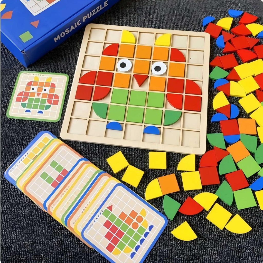 120-Piece Wooden Matching Puzzle – Memory Activity for Seniors